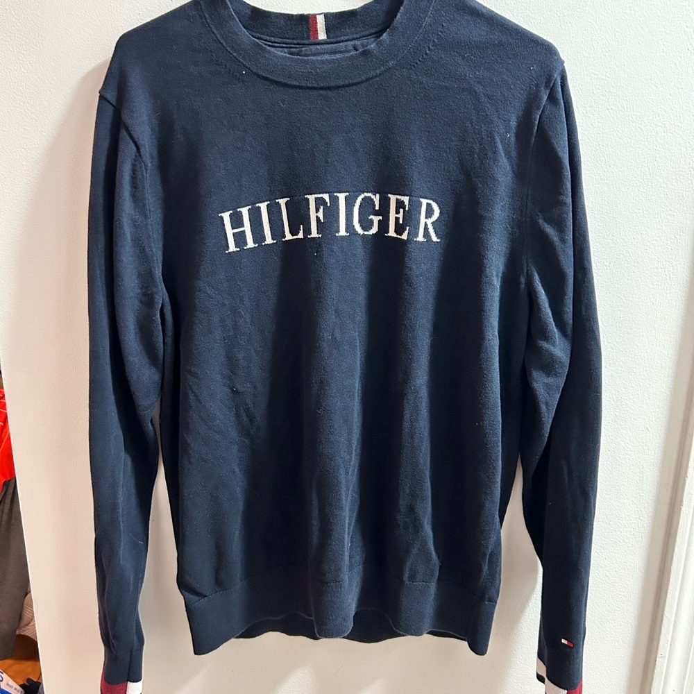 Tommy Hilfiger Men's‎ Navy Logo Sweater Size Medium